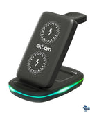 Carregador Exbom Indução Sem Fio 3 Em 1 Celular Fone Smartwatch 9v