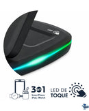 Carregador Exbom Indução Sem Fio 3 Em 1 Celular Fone Smartwatch 9v