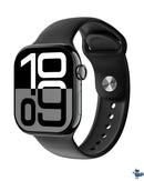 Smartwatch S10 Série 10 X Com Chatgpt - Modelo 2025 - Microwear - Relogio inteligente - Caixa Preta/Pulseira Preta Desenho Da Pulseira lisa Silicone com case transparente